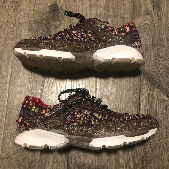 Rouge Helium Colorful Textured Sneakers 7.5 - Picture 4 of 8